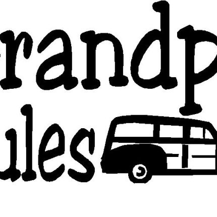 Grandpa Rules Vinyl Car Decal