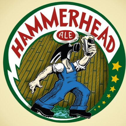 hammer ale head logo sticker