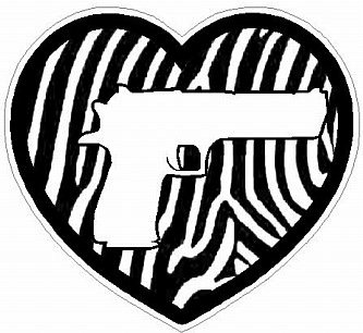 HAND GUN IN HEART FILLS skin zebra