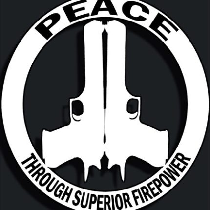 handgun-peace thru firepower decal