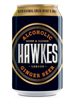 Hawkes Ginger Beer Can Shaped Sticker