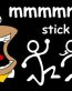 homer eats stick family sticker