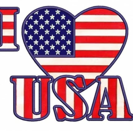 I Love USA Sticker