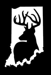 Indiana Whitetail Deer Hunting Window Decal