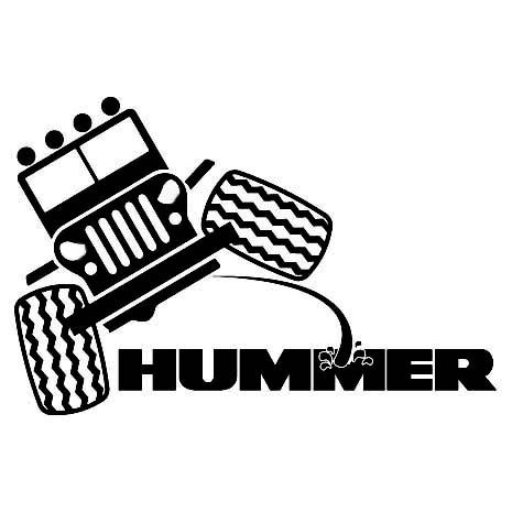 jeep peeon hummer funny auto decal
