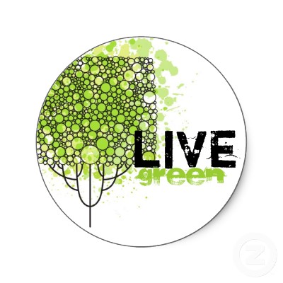Live Green Circular Sticker 66