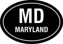 Maryland Oval Decal