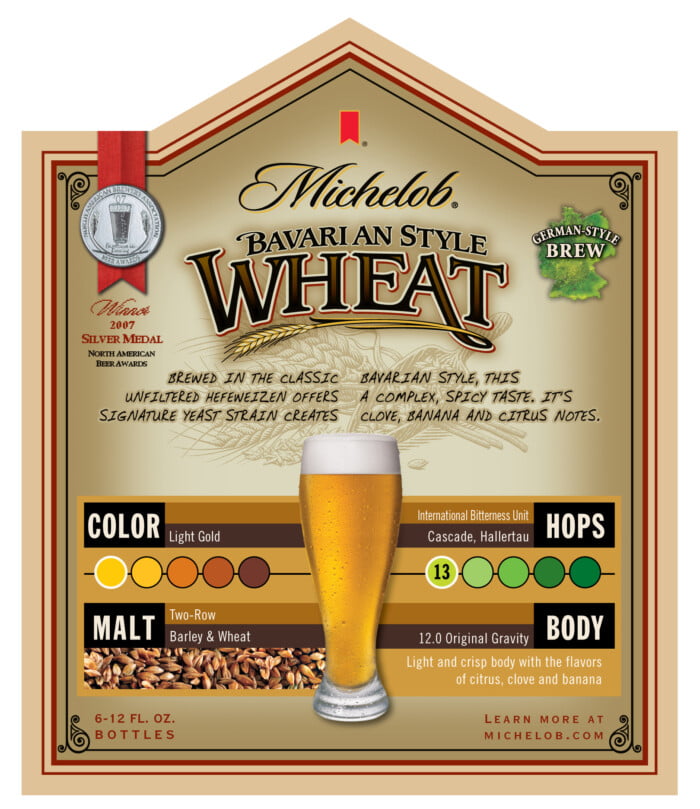 Michelob Bavarian Style Wheat End Panel Decal