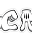 mickey hands california sticker