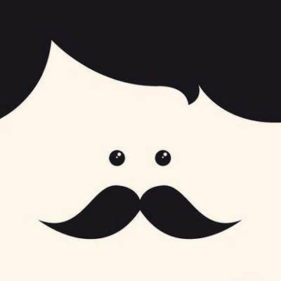 Moustache Face Decal 24