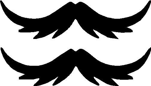 Mustache Sticker Set Style 5 Large