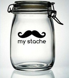 my stache jar photo sticker