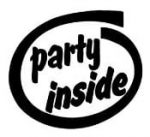 Party Inside Diecut Vinyl Decal