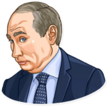 president vladimir putin political sticker 4