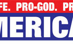 pro life god gun AMERICAN bumper sticker