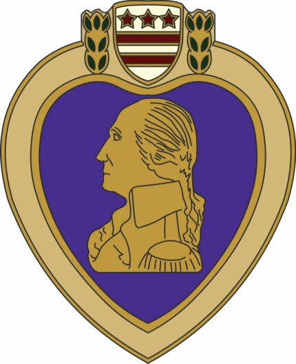 Purple Heart Medallion Design Sticker