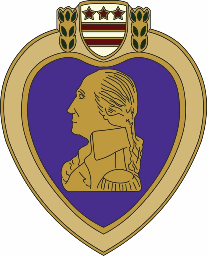 Purple Heart Medallion Design Sticker