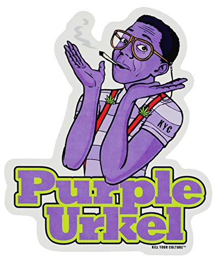 purple urkel funny weed sticker