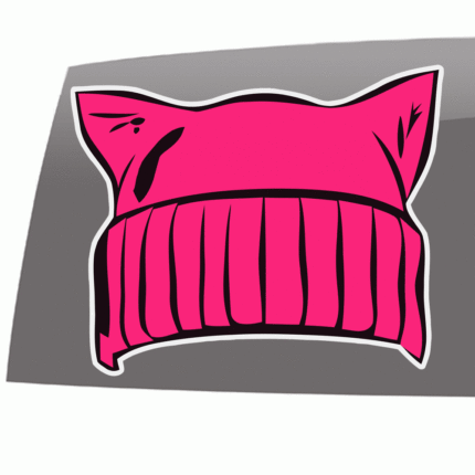 pussy hat political sticker