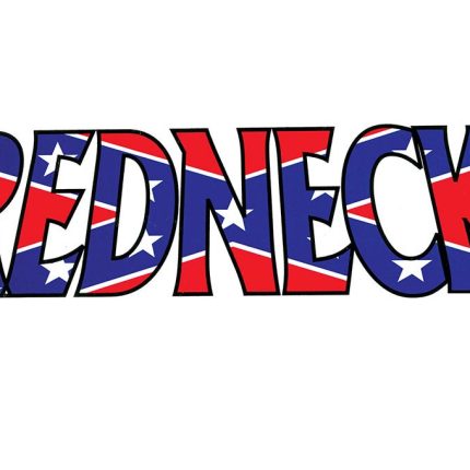 REDNECK rebel flag TEXT sticker