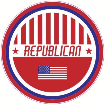 Republican-Patriotic-Circle-Sticker