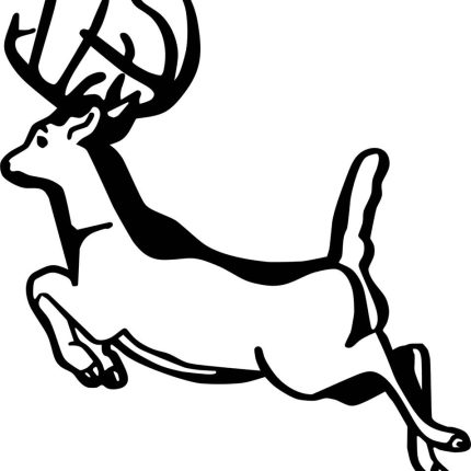 running deer decal