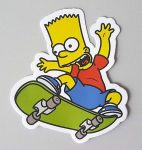 simpsons-bart-SKATE BOARD Sticker