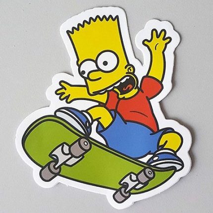 simpsons-bart-SKATE BOARD Sticker