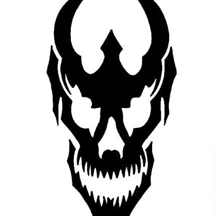 Skull with Long Horns Sticker