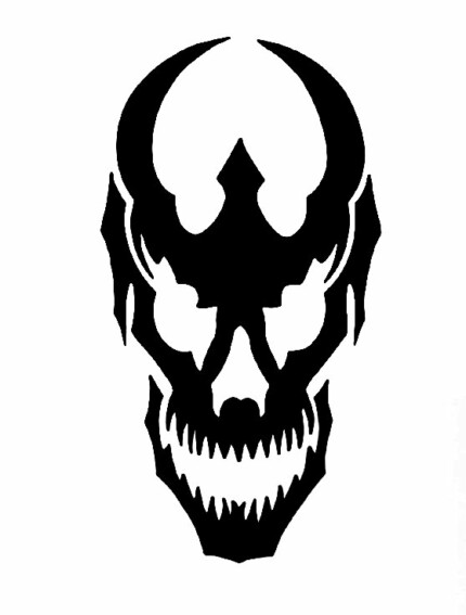 Skull with Long Horns Sticker