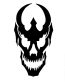 Skull with Long Horns Sticker