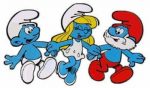 Smurfette and Grampa Smurf Decal