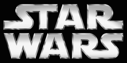 Star Wars Chrome Looking Logo Sticker
