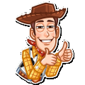 toy story woody funny sticker 3