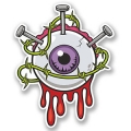 zombie eyeball sticker