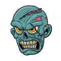 Zombie-MAD HEAD Sticker