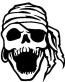 Laughing Pirate Skull Decal