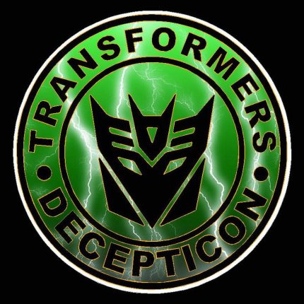 1 BADGE DECAL Lightning Decepticon - Circular