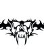 Tribal Skull Decal with Fangs