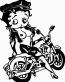 Betty Boop Biker Boob Decal 2
