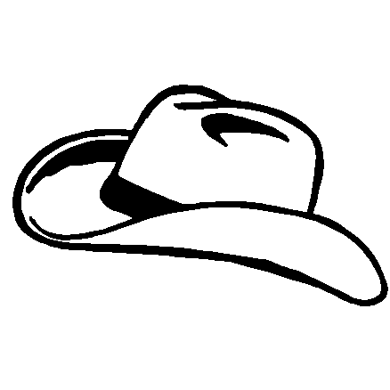 Cowboy hat decal