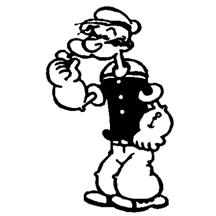 Popeye standing decal