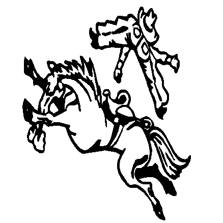 Cowboy Jumping on Horse Decal