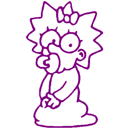 Maggie Simpson decal