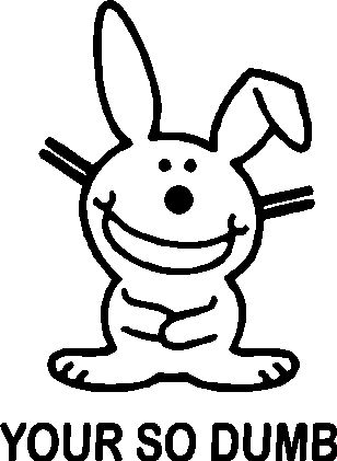 Happy Bunny Decal 3 945