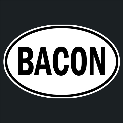 BACON oval guy sticker