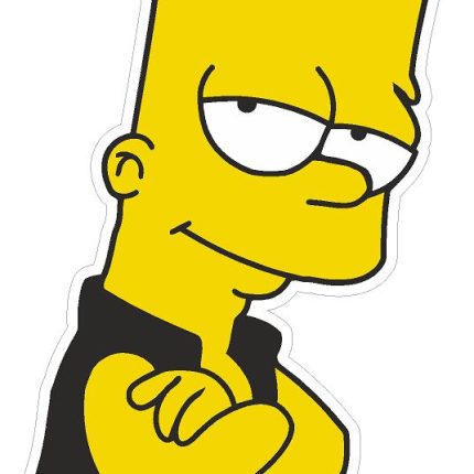 Bart-Simpson-TOO COOL Sticker