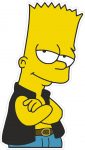 Bart-Simpson-TOO COOL Sticker