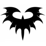 bat design die cut decal