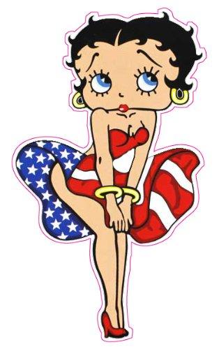 Betty-Boop-Stars-Stripes-Dress-Sticker